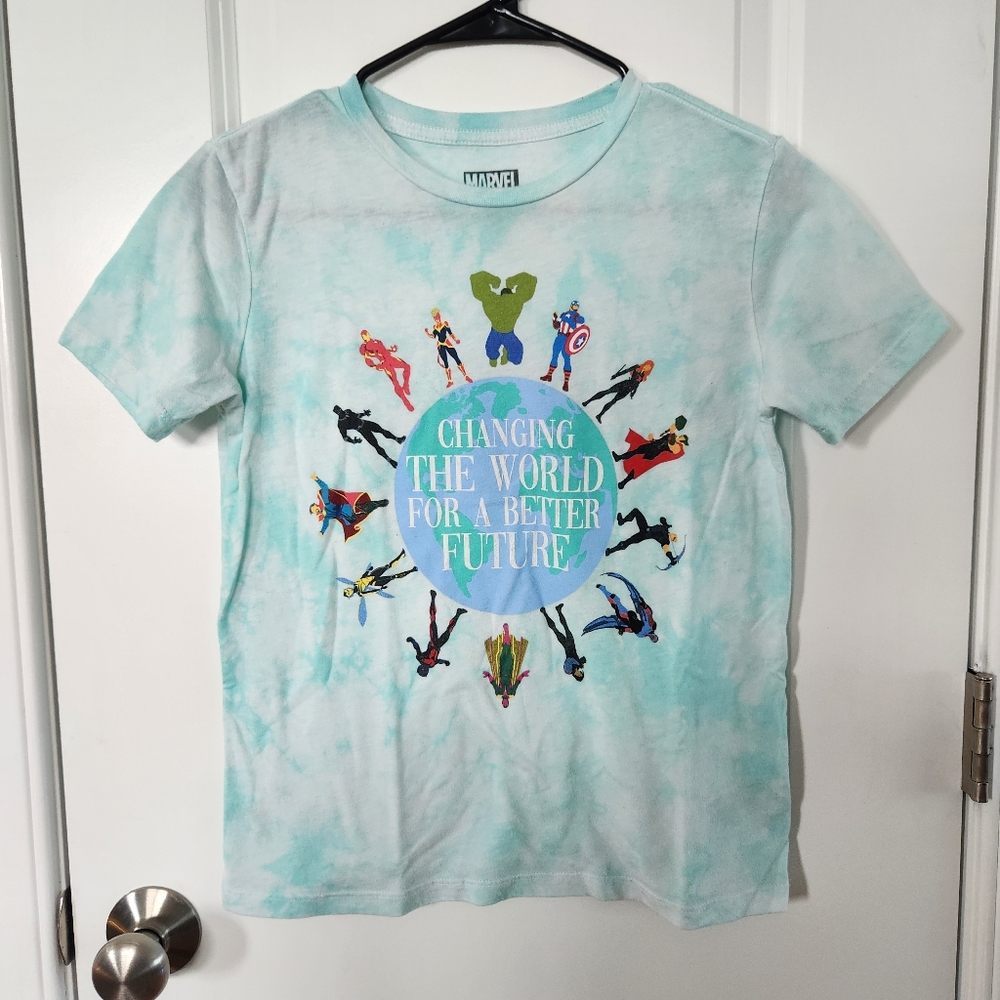 Marvel Avengers Tie Dye T-shirt - boys size L (10/12) - good condition